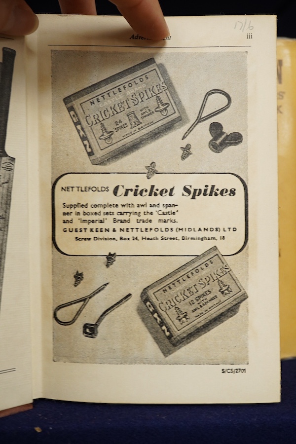 Six Wisden Cricketers almanacs, dates; 1947, 1956, 1979, 1983, 1993 and 2005. Condition - worn to be expected for use and age